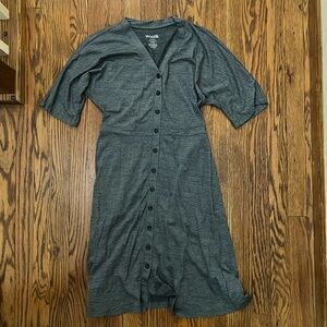 Wool& Amalya grey button up dress
